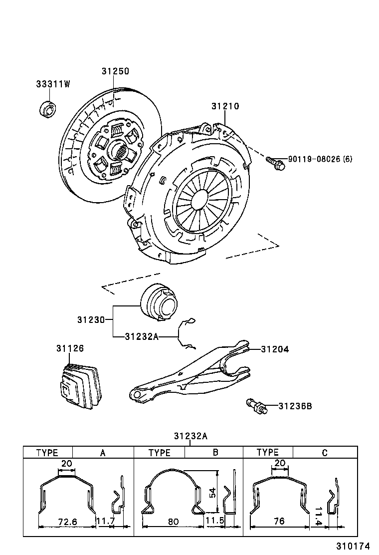 31250-26193 DISC ASSY, CLUTCH product image