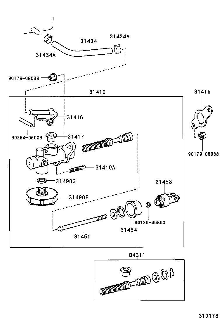 31434-26270 TUBE, CLUTCH RESERVOIR product image