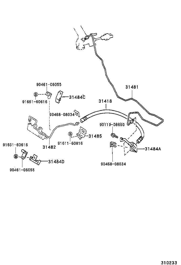 55107-21010 SUPPORT SUB-ASSY, CLUTCH PEDAL product image