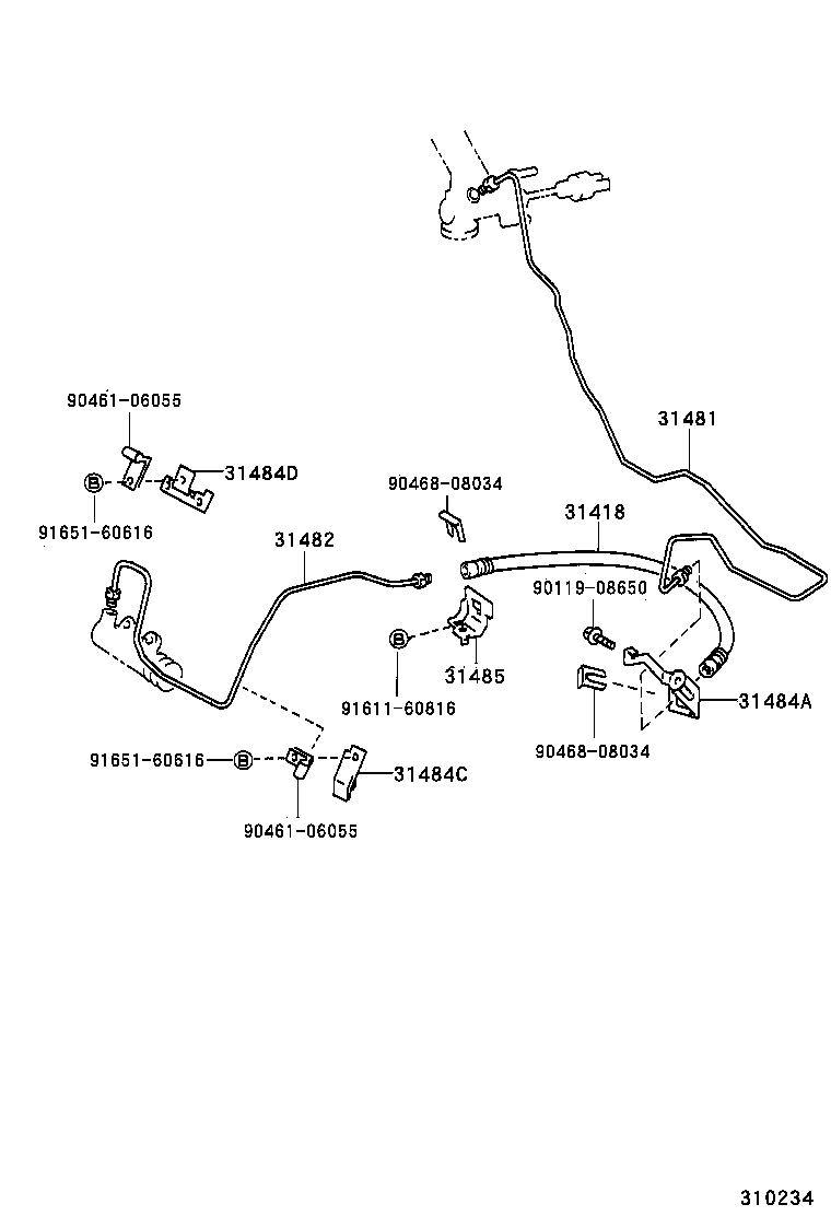 55107-21010 SUPPORT SUB-ASSY, CLUTCH PEDAL product image