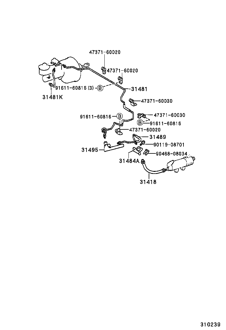 31301-60250 PEDAL SUB-ASSY, CLUTCH product image