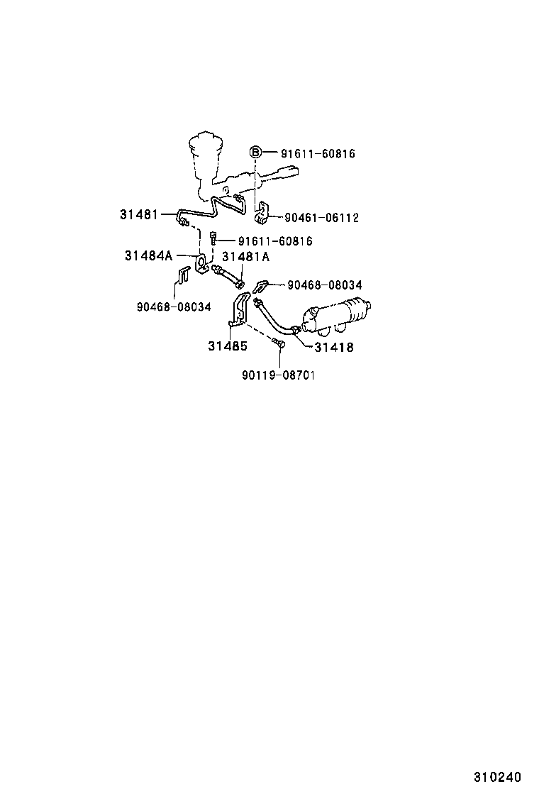 31301-60250 PEDAL SUB-ASSY, CLUTCH product image