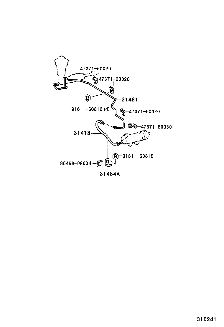 31301-60160 PEDAL SUB-ASSY, CLUTCH product image