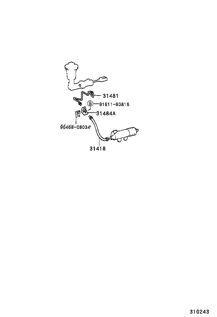 31301-60160 PEDAL SUB-ASSY, CLUTCH product image