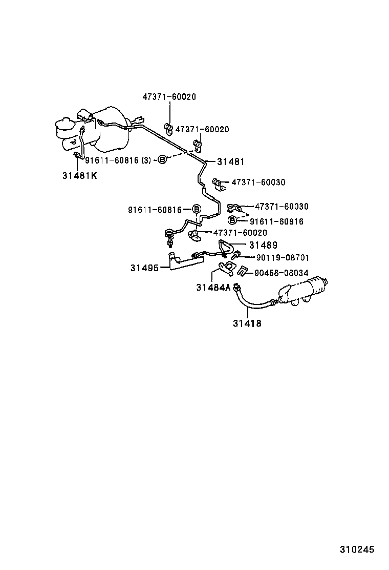 31301-60160 PEDAL SUB-ASSY, CLUTCH product image
