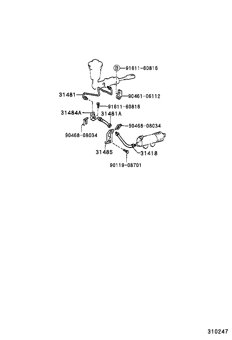 31301-60160 PEDAL SUB-ASSY, CLUTCH product image
