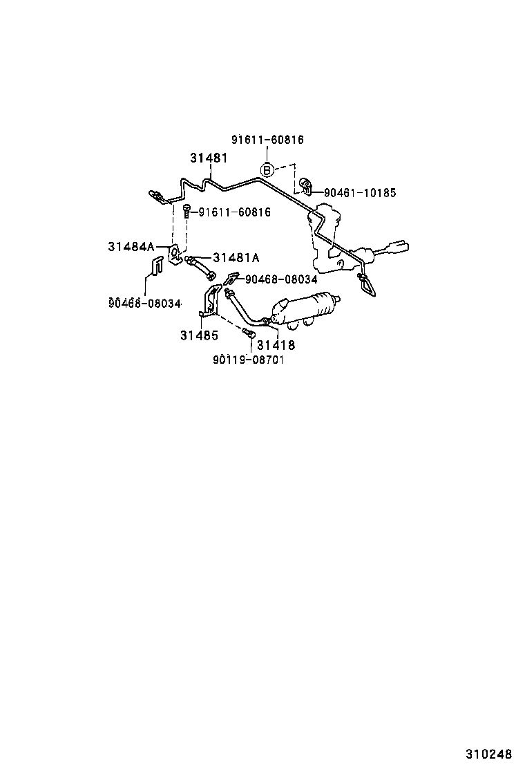 31301-60160 PEDAL SUB-ASSY, CLUTCH product image