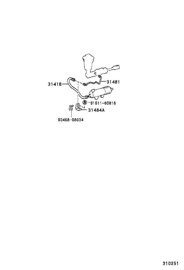 31301-60120 PEDAL SUB-ASSY, CLUTCH product image