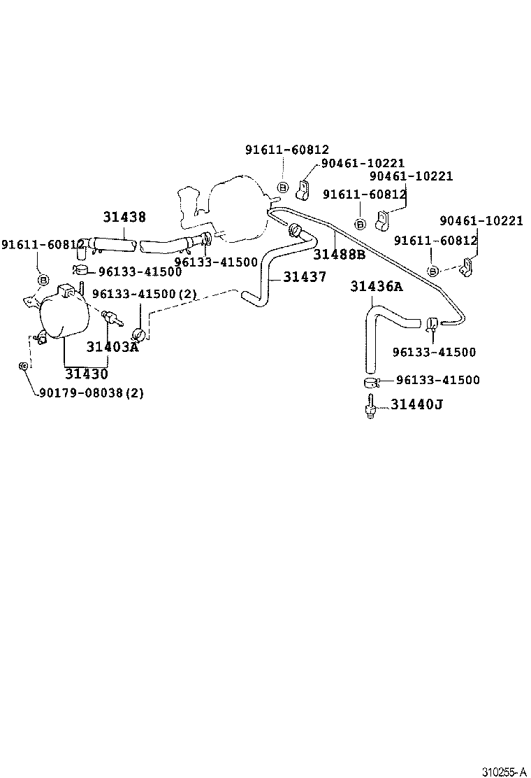Toyota 31040-36010 VALVE ASSY, CLUTCH VACUUM CHECK