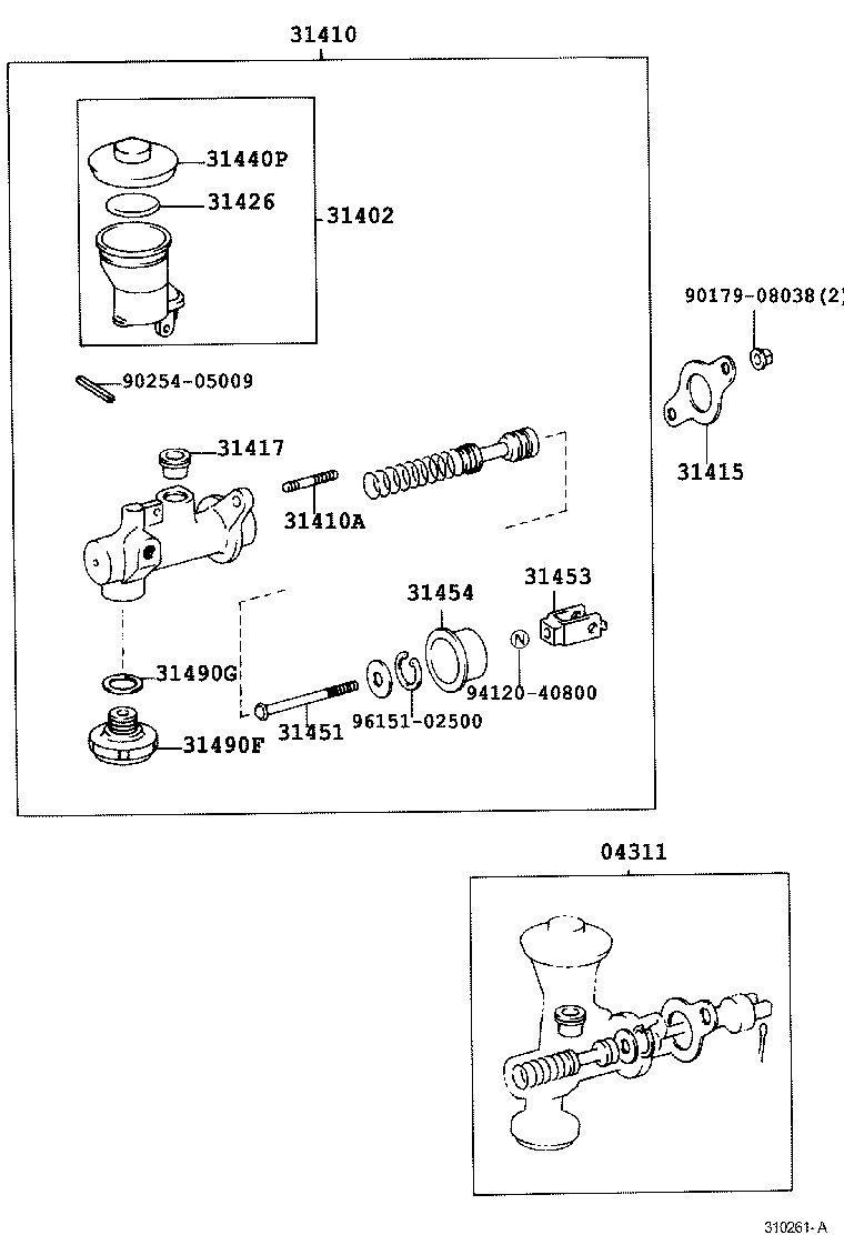 31402-60040 RESERVOIR SUB-ASSY, CLUTCH MASTER CYLINDER product image