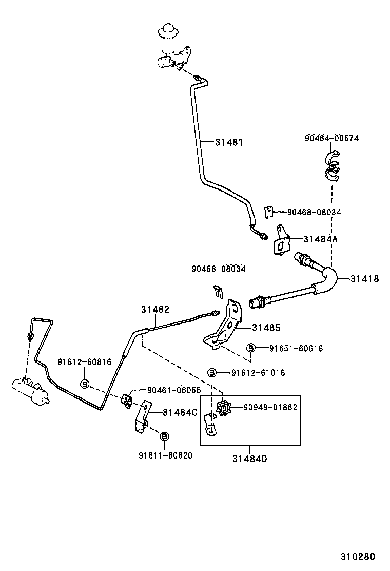 31301-42010 PEDAL SUB-ASSY, CLUTCH product image