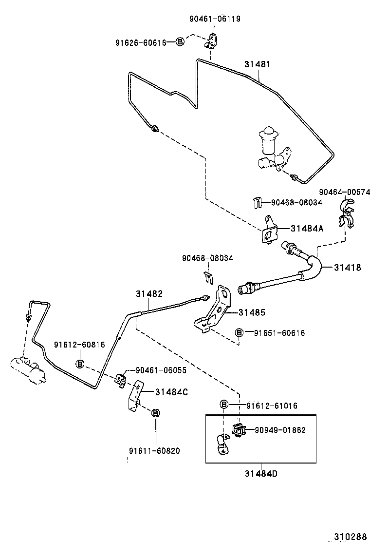 31301-42010 PEDAL SUB-ASSY, CLUTCH product image