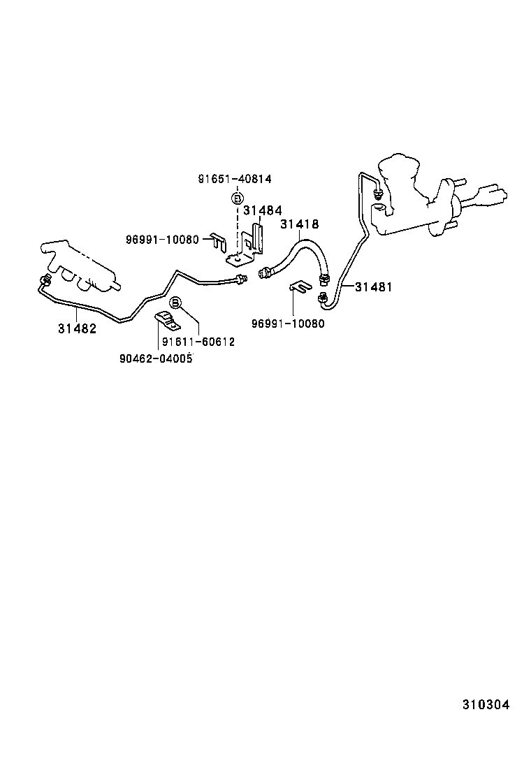 31481-10080 TUBE, CLUTCH MASTER CYLINDER TO FLEXIBLE HOSE product image