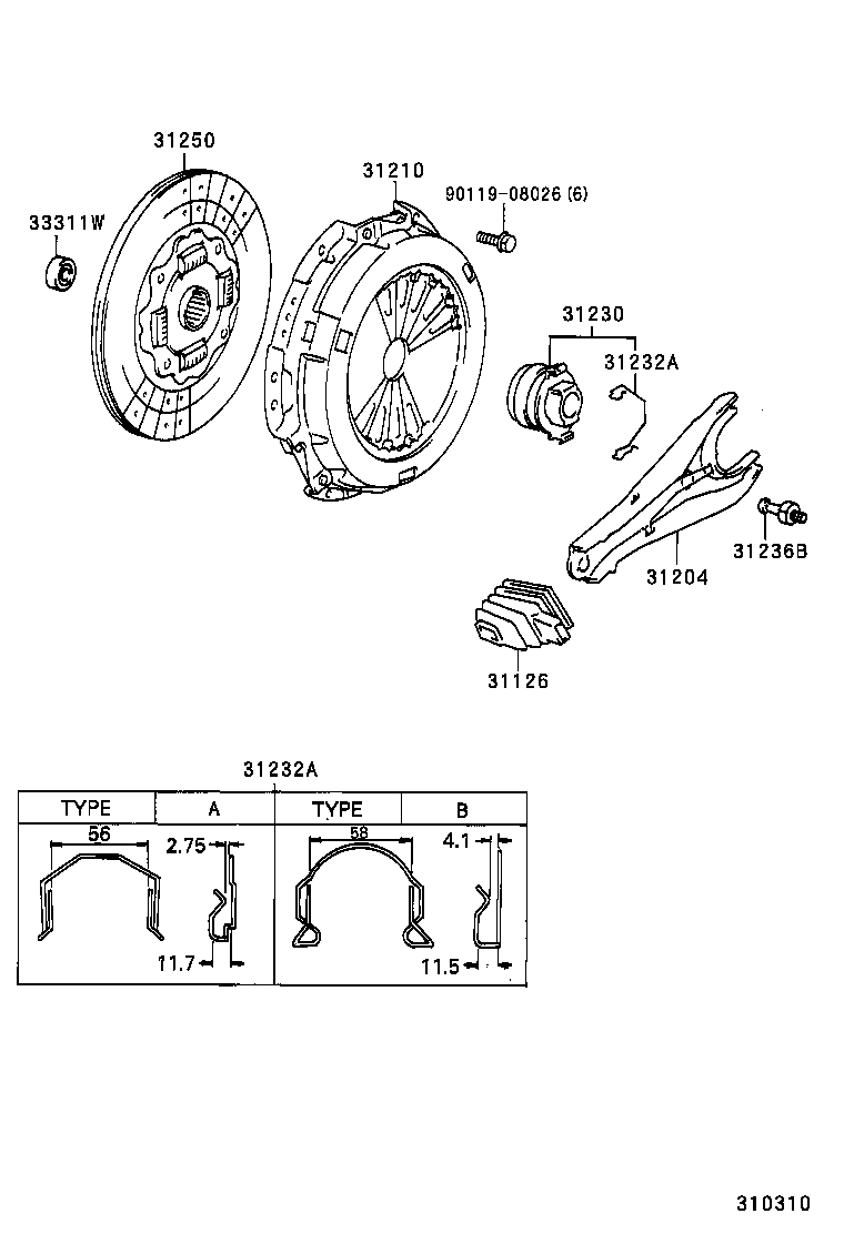 31126-36070 BOOT, CLUTCH RELEASE FORK product image