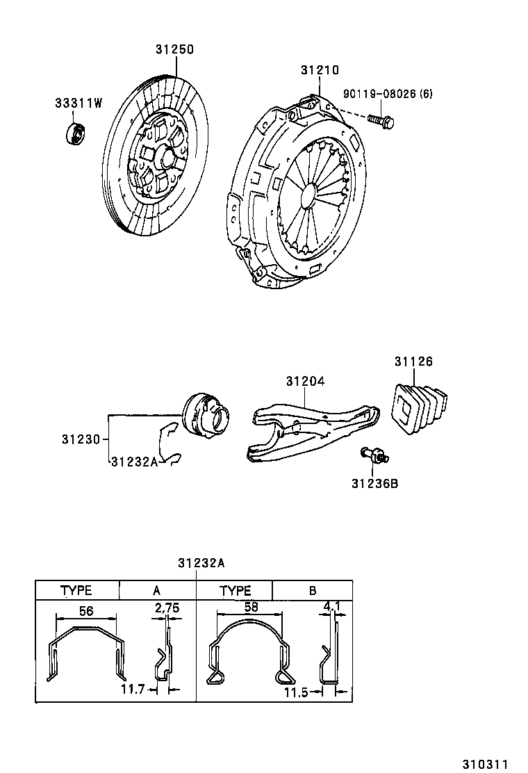 31126-36070 BOOT, CLUTCH RELEASE FORK product image