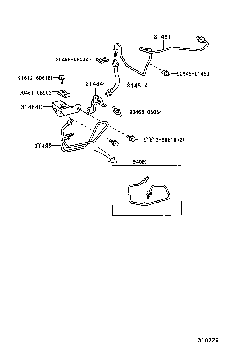 31310-35040 PEDAL SUB-ASSY, CLUTCH product image