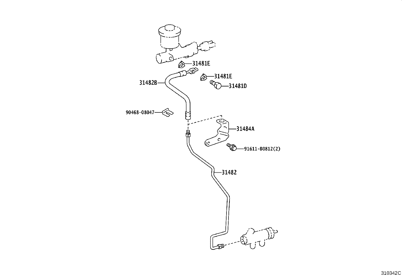 31301-43020 PEDAL SUB-ASSY, CLUTCH product image