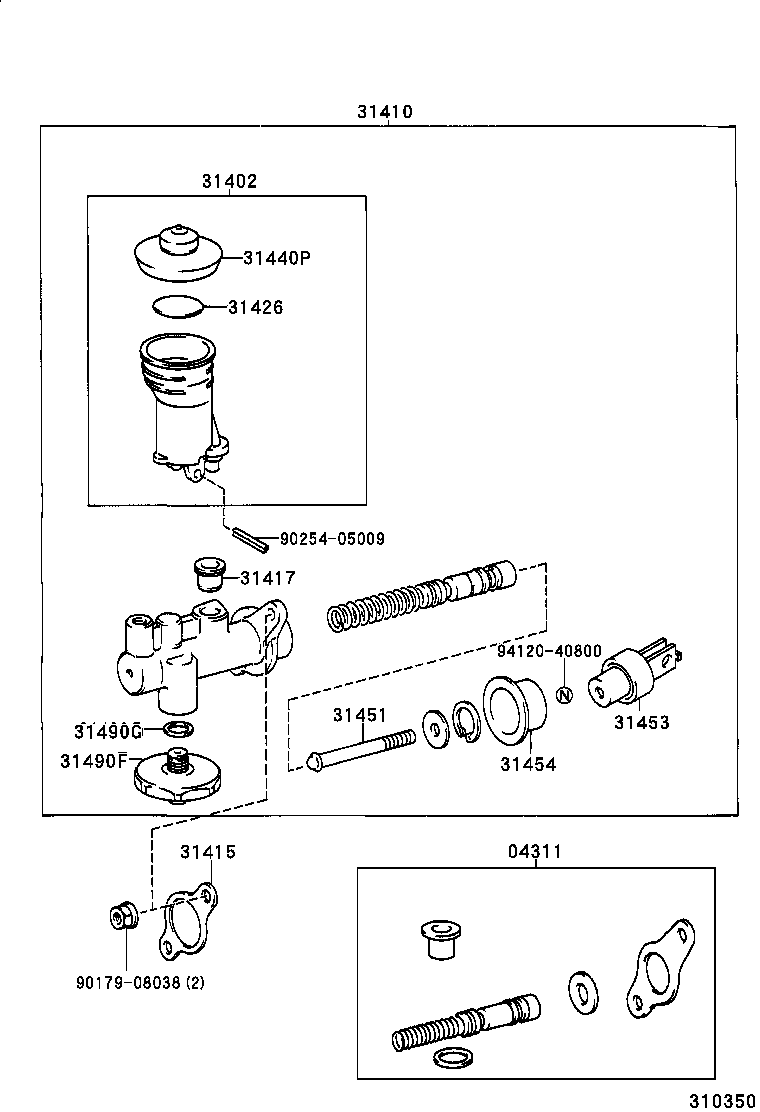 31402-35110 RESERVOIR SUB-ASSY, CLUTCH MASTER CYLINDER product image