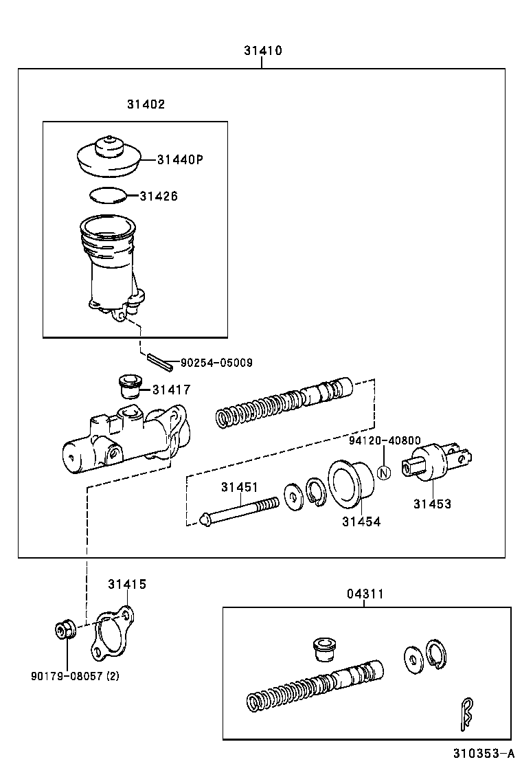31402-35140 RESERVOIR SUB-ASSY, CLUTCH MASTER CYLINDER product image
