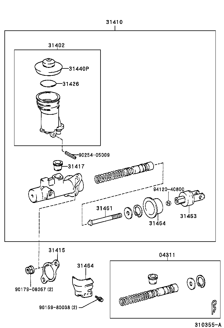 31402-35140 RESERVOIR SUB-ASSY, CLUTCH MASTER CYLINDER product image