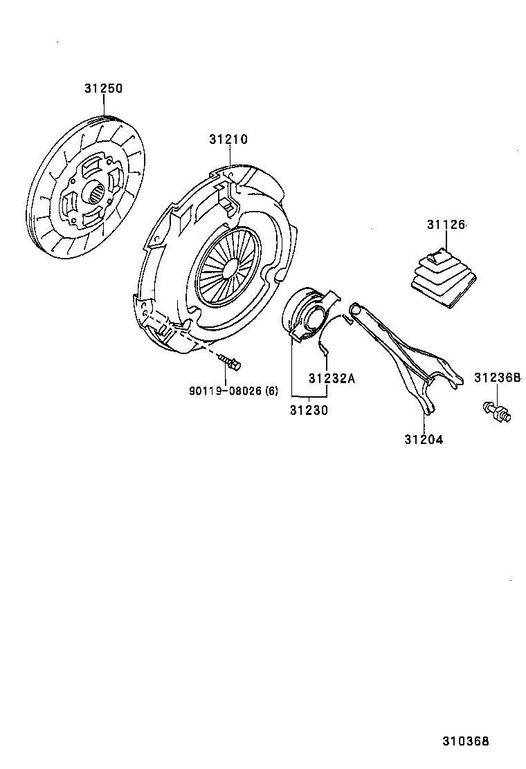 31210-05030 COVER ASSY, CLUTCH product image