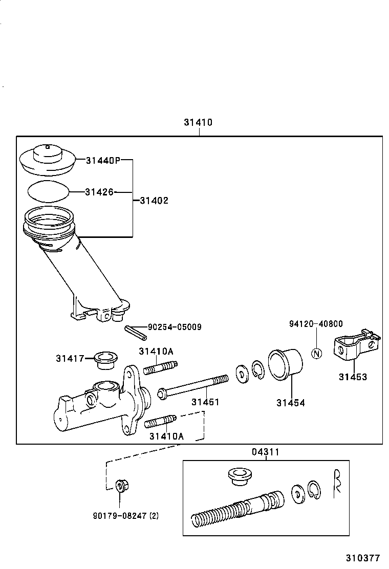31402-20180 RESERVOIR SUB-ASSY, CLUTCH MASTER CYLINDER product image