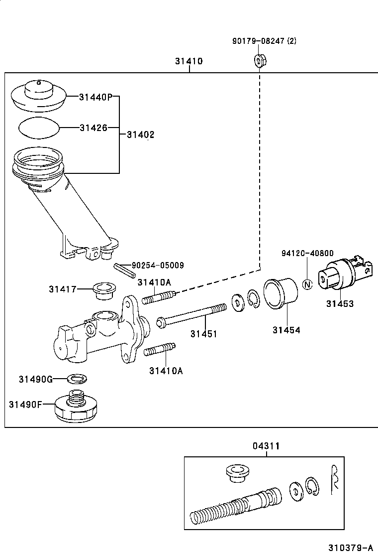 31402-20180 RESERVOIR SUB-ASSY, CLUTCH MASTER CYLINDER product image