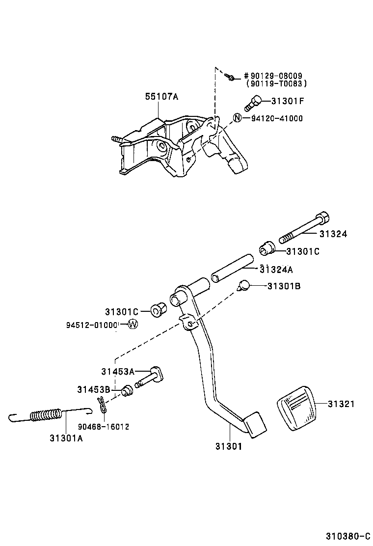 31484-35360 BRACKET, CLUTCH TUBE, NO.1 product image
