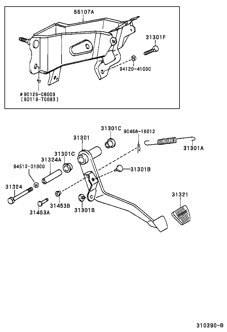 31484-35360 BRACKET, CLUTCH TUBE, NO.1 product image