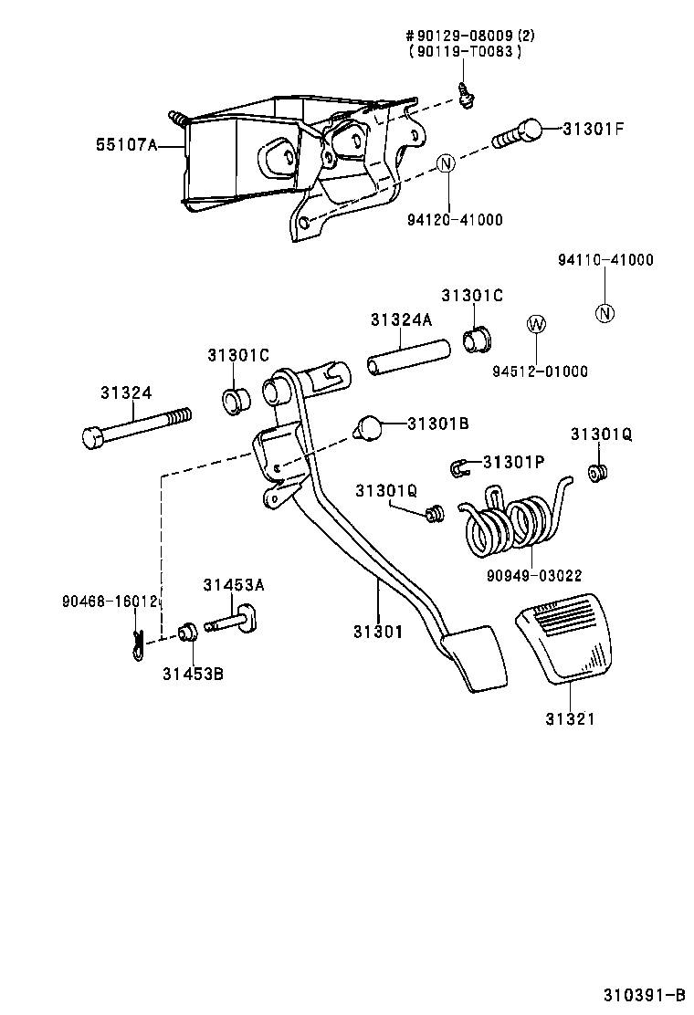 31484-35360 BRACKET, CLUTCH TUBE, NO.1 product image