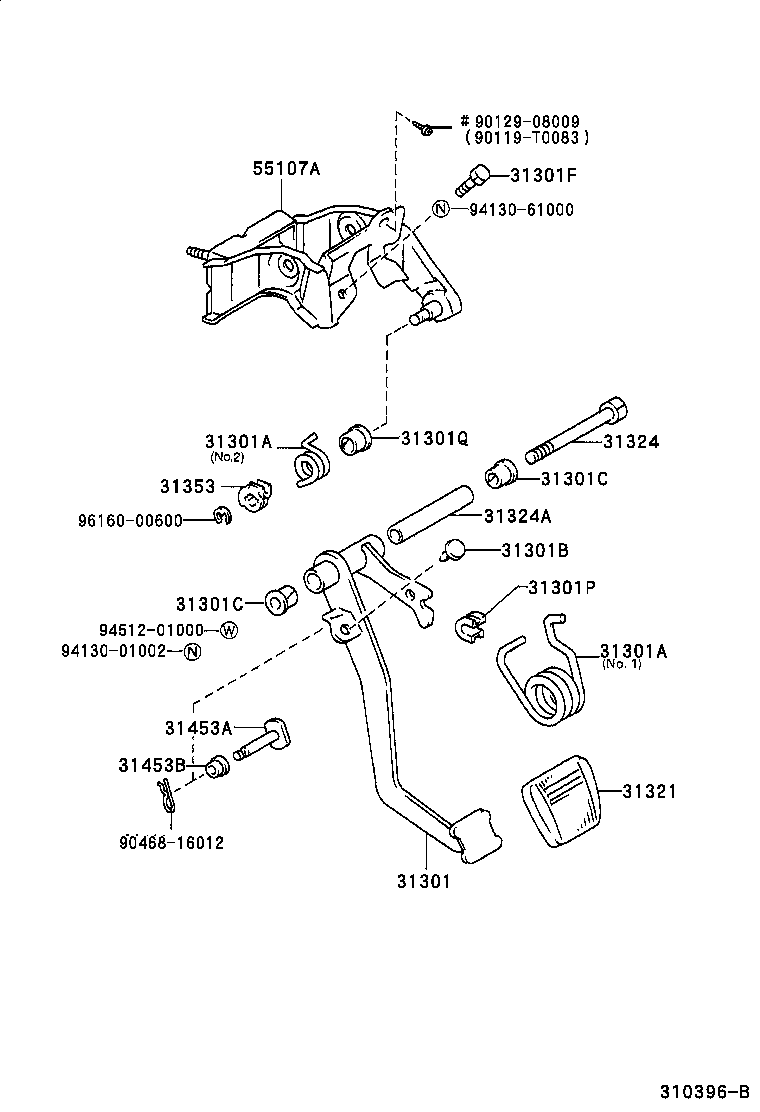 31484-35360 BRACKET, CLUTCH TUBE, NO.1 product image