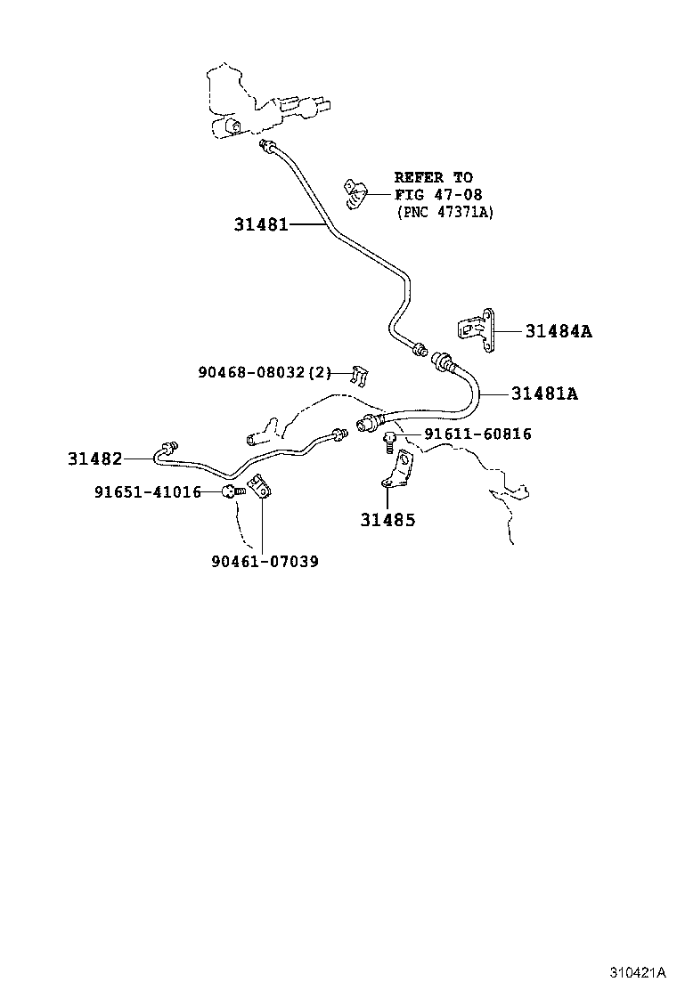 31301-12490 PEDAL SUB-ASSY, CLUTCH product image
