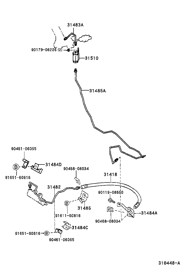 55107-21010 SUPPORT SUB-ASSY, CLUTCH PEDAL product image