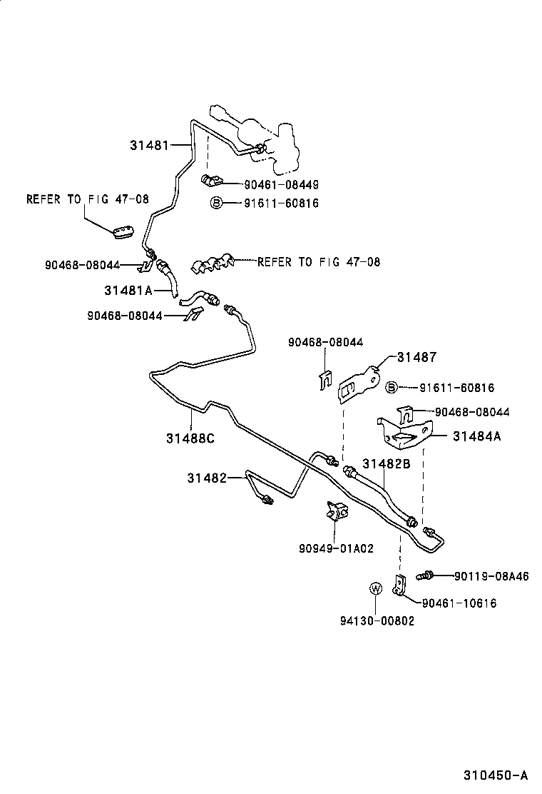 31489-37020 TUBE, TUBE CONNECTOR TO FLEXIBLE HOSE product image