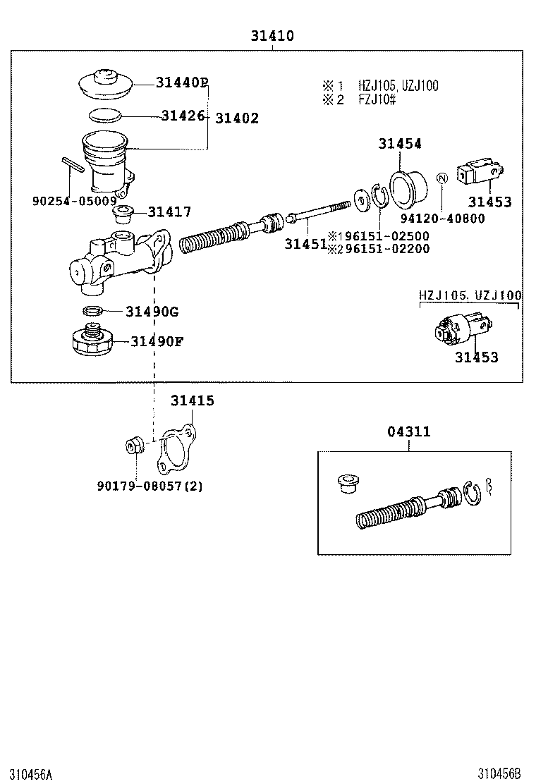 31410-60600 CYLINDER ASSY, CLUTCH MASTER product image