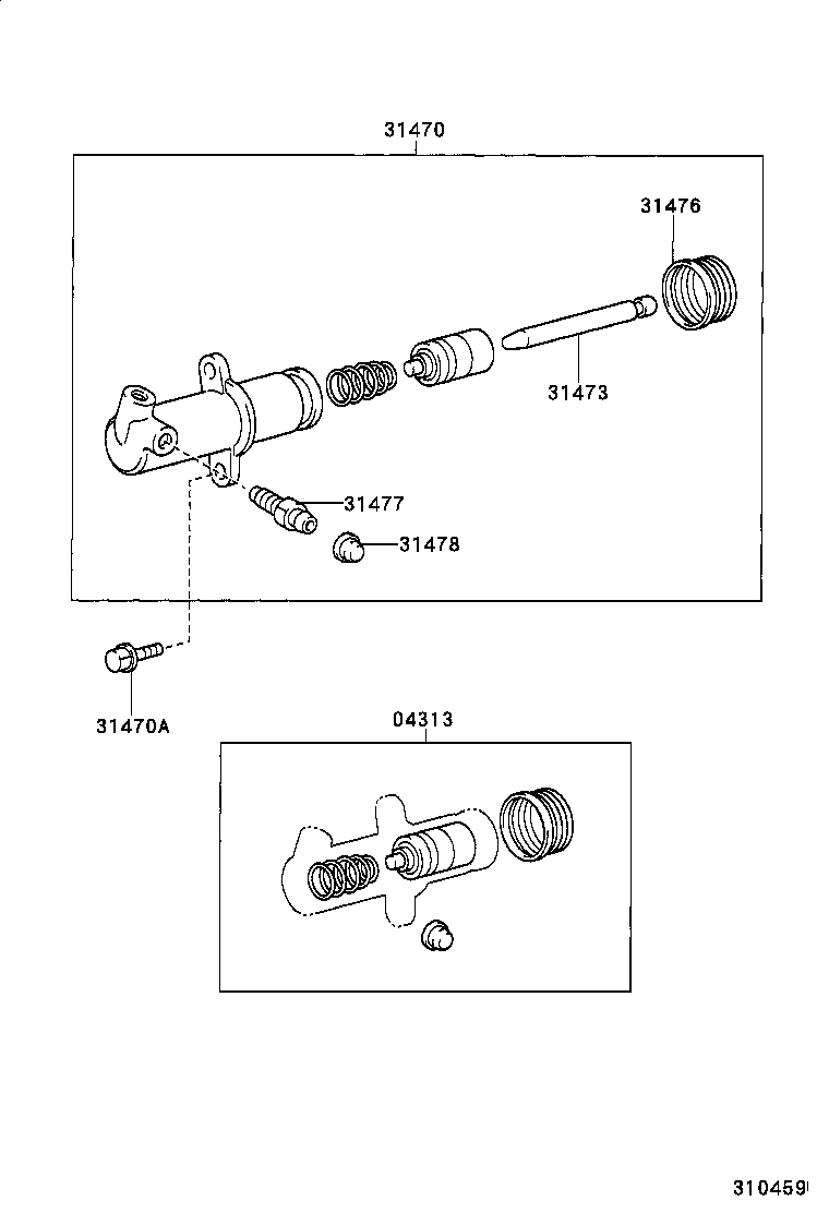 31470-60280 CYLINDER ASSY, CLUTCH RELEASE product image