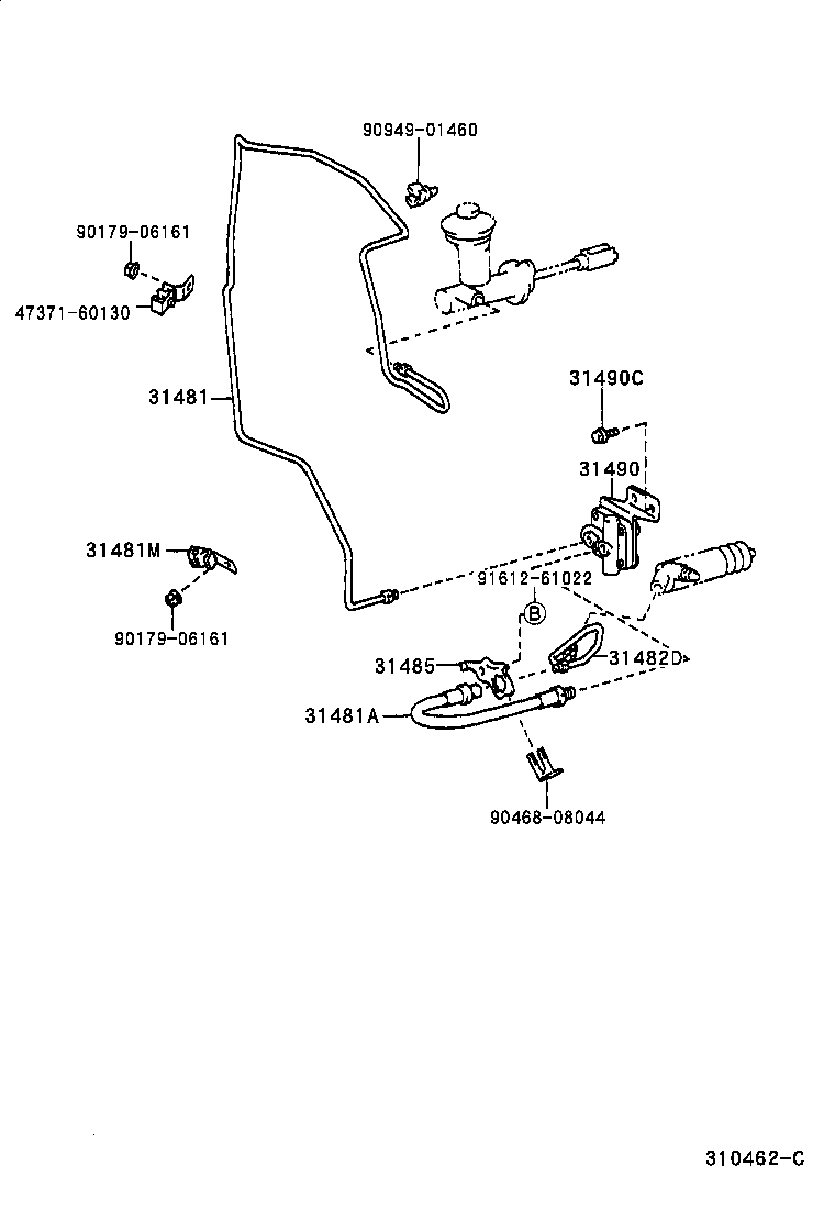 31301-60220 PEDAL SUB-ASSY, CLUTCH product image