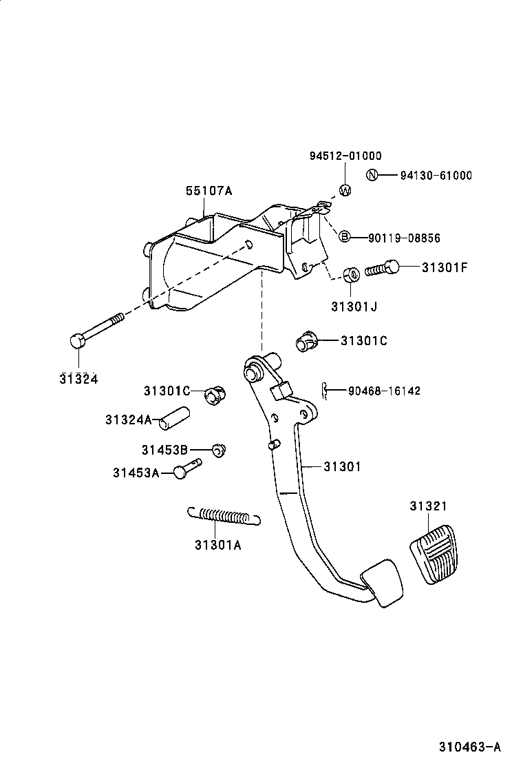 31484-60180 BRACKET, CLUTCH TUBE, NO.1 product image