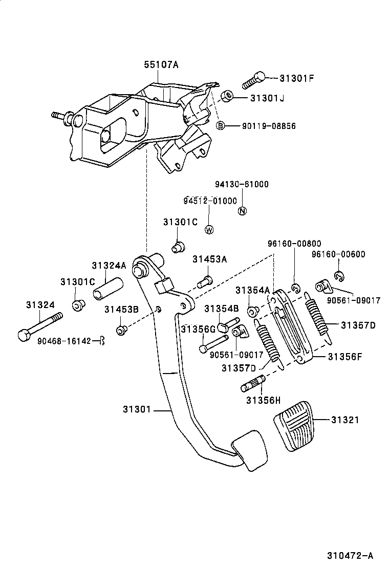 31484-60180 BRACKET, CLUTCH TUBE, NO.1 product image