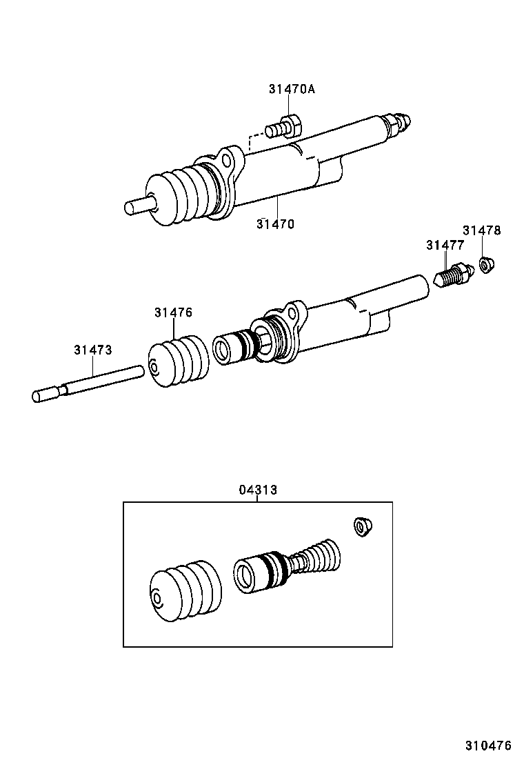 04313-24010 CYLINDER KIT, CLUTCH RELEASE product image