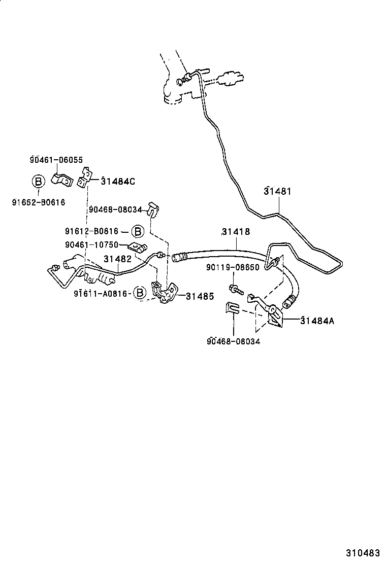 90931-01116 HOSE, CLUTCH product image