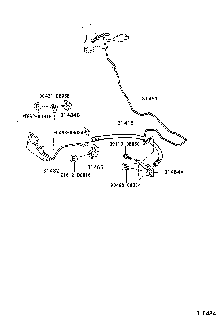 90931-01116 HOSE, CLUTCH product image