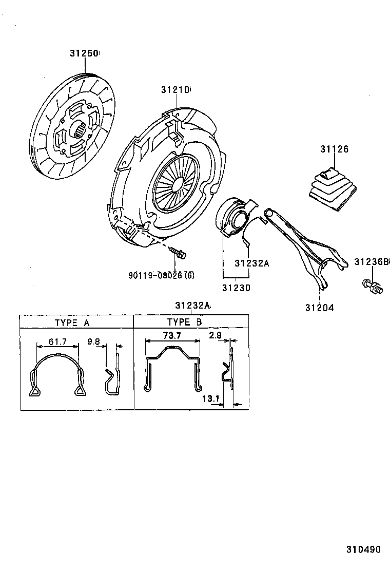 31250-20291 DISC ASSY, CLUTCH product image