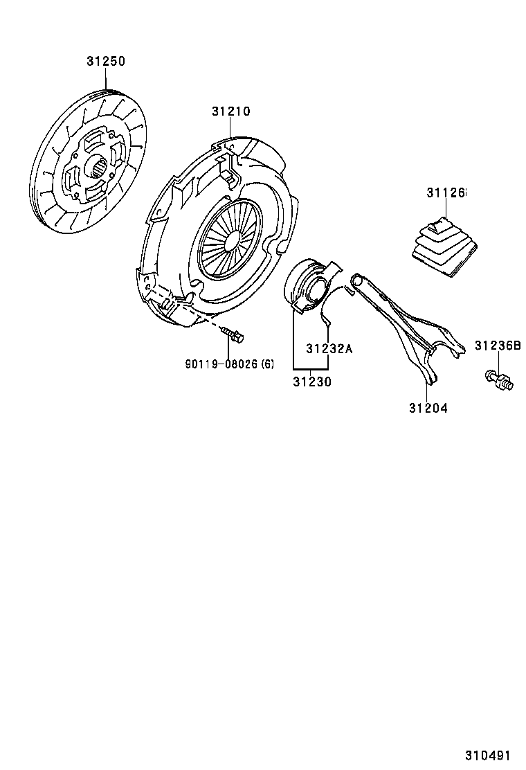 31250-20291 DISC ASSY, CLUTCH product image