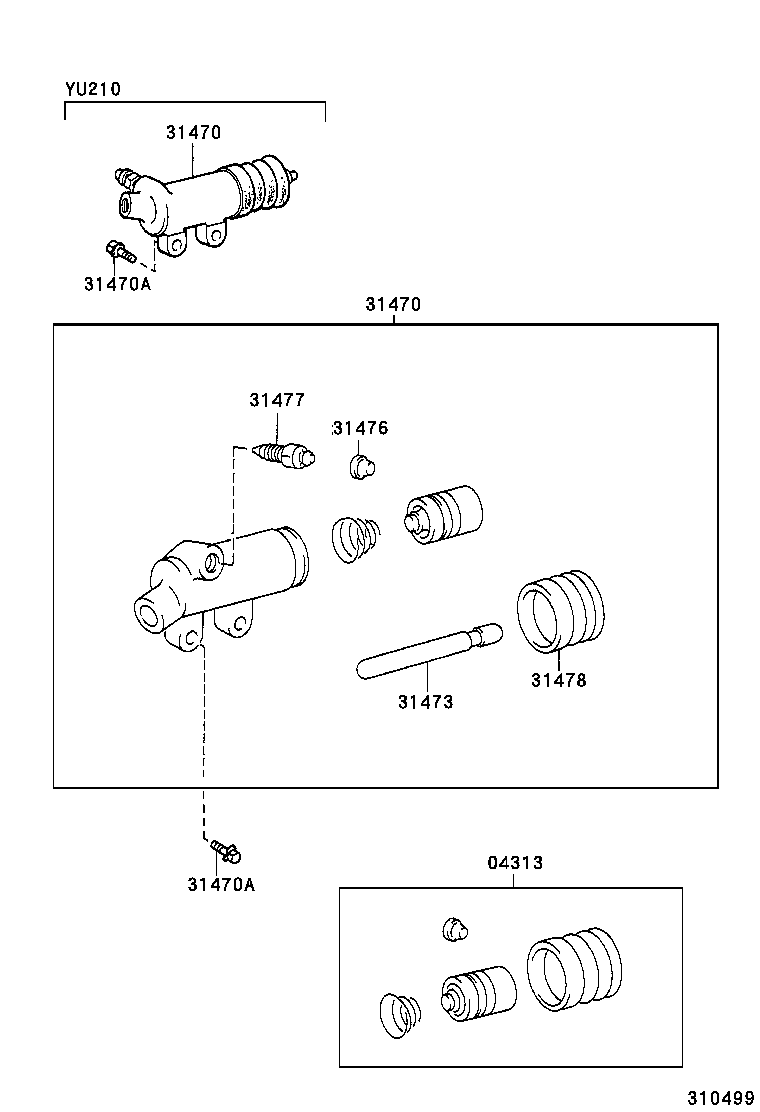 31476-36010 BOOT, CLUTCH RELEASE CYLINDER product image