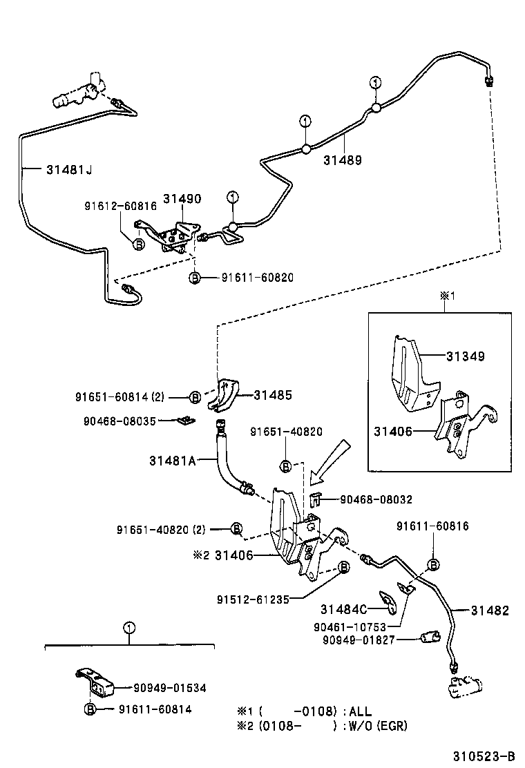 31301-26100 PEDAL SUB-ASSY, CLUTCH product image