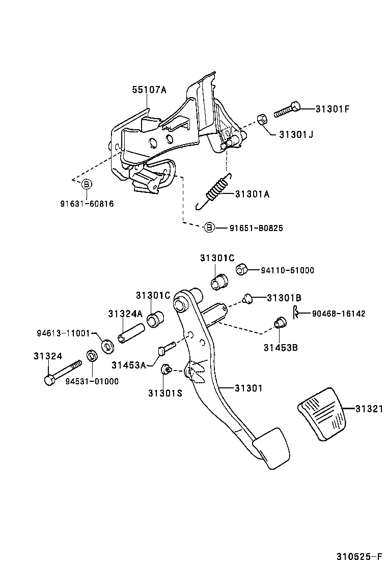 31321-0B010 PAD, CLUTCH PEDAL product image