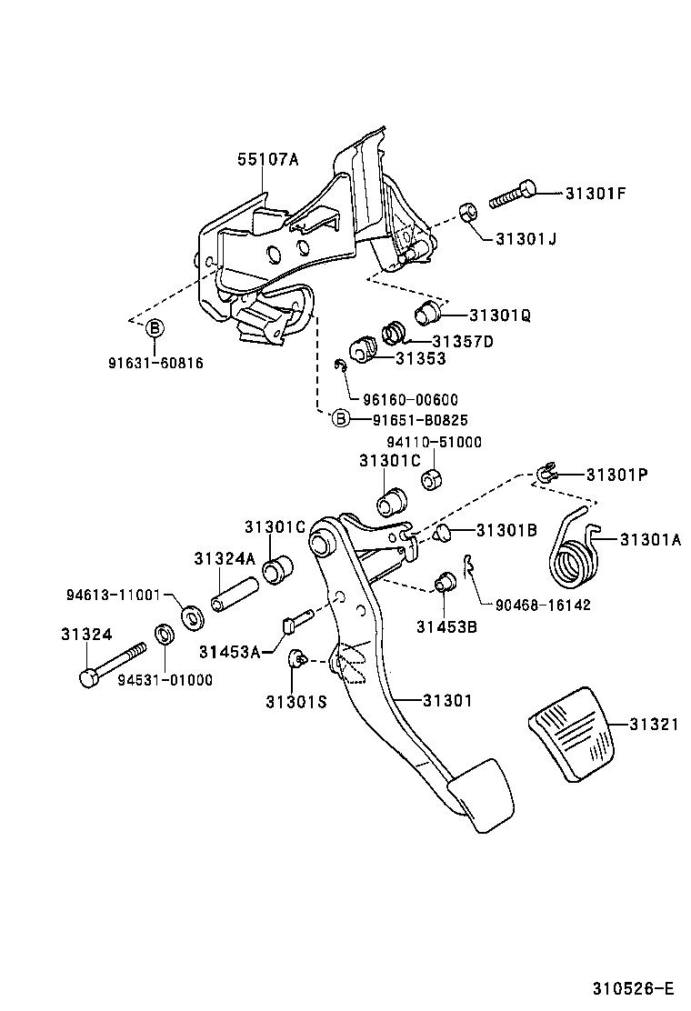 31321-0B010 PAD, CLUTCH PEDAL product image