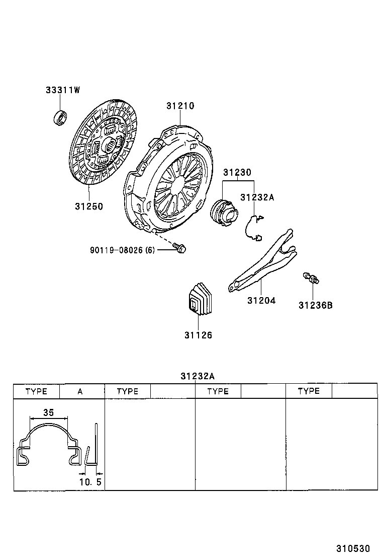 31210-53010 COVER ASSY, CLUTCH product image
