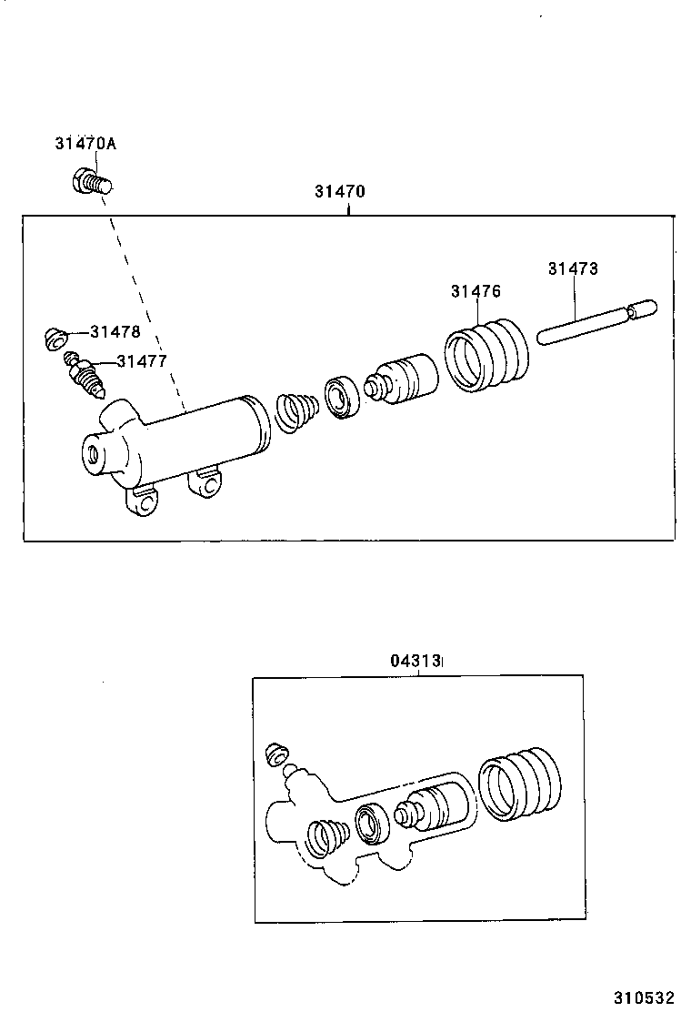 91611-B0825 BOLT(FOR CLUTCH RELEASE CYLINDER SETTING) product image